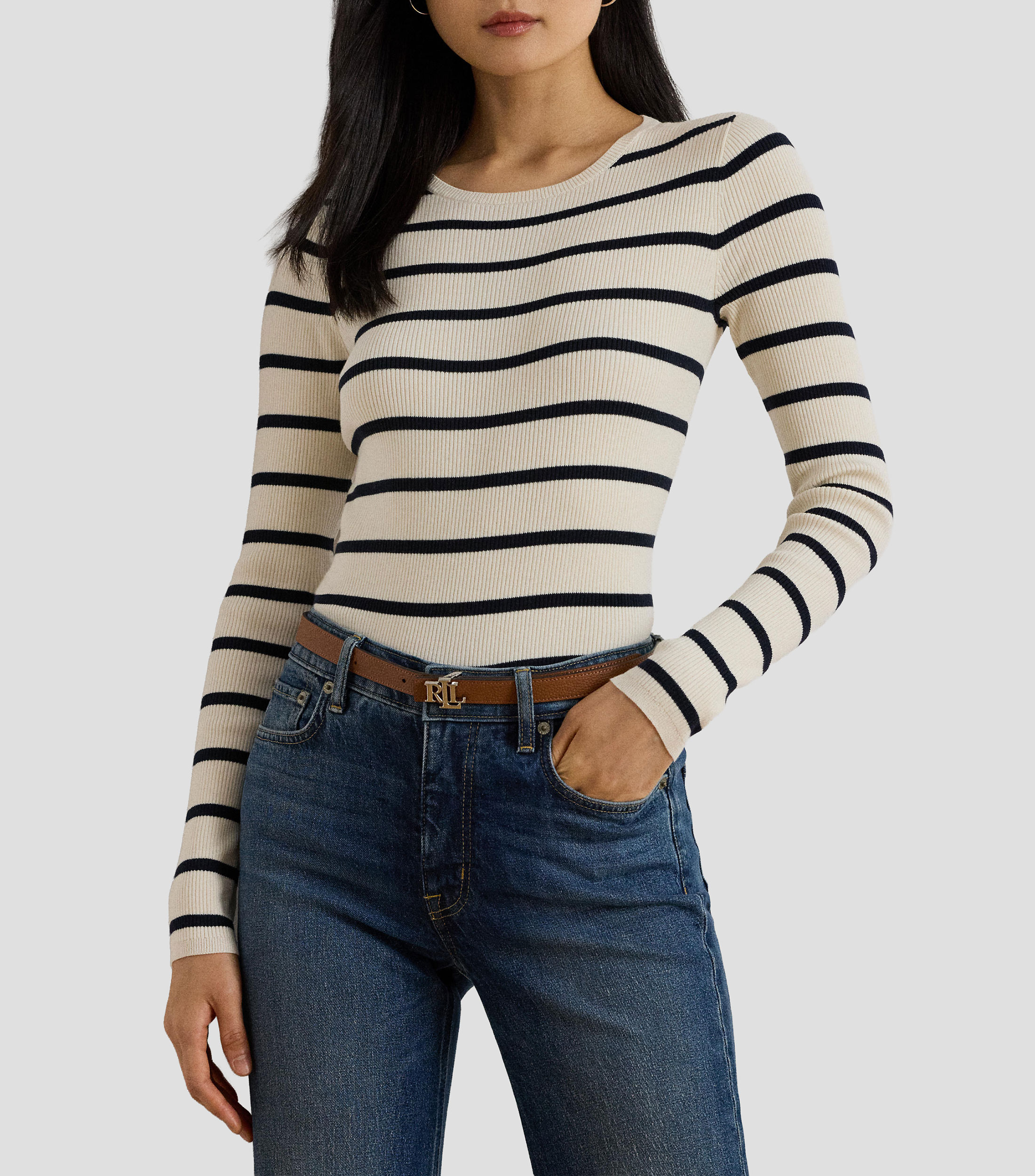 Suéter de cuello redondo Mujer